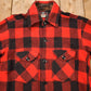 Vintage 1960s Johnson Wool Buffalo Plaid Hunting Togs Flannel Shirt Men's M from propervintagecanada