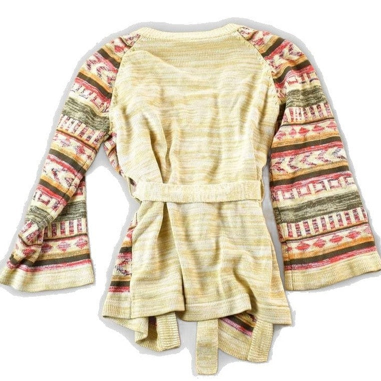 Vintage 1960s Knit Abstract Pattern Crewneck Sweater Womens S from propervintagecanada