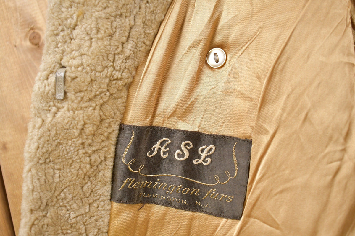 Vintage 1960s Lambs Fur Double Breasted Jacket from propervintagecanada