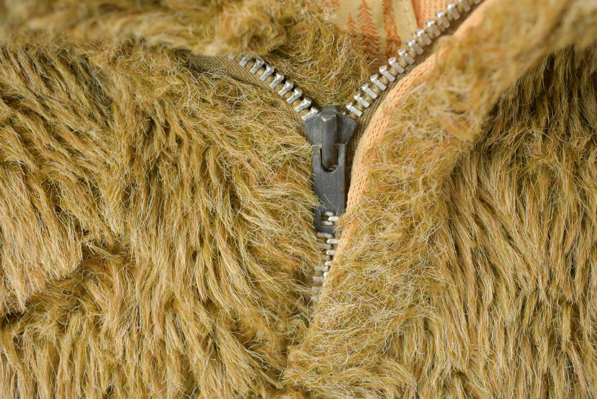 Vintage 1960s Land n Lakes Faux Fur Quarter Zip Jacket Men's Large from propervintagecanada