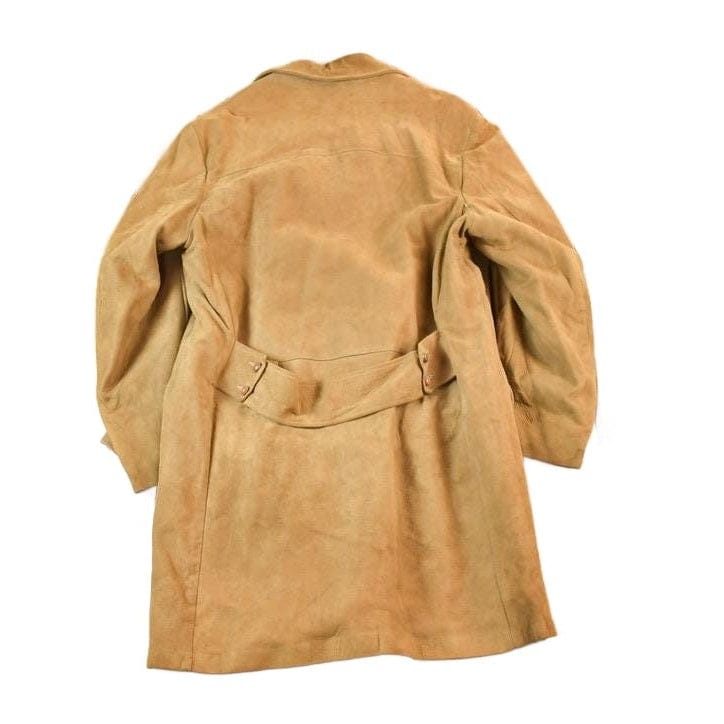 Vintage 1960s Leather Suede Western Style Button Up Long Jacket Men's S from propervintagecanada