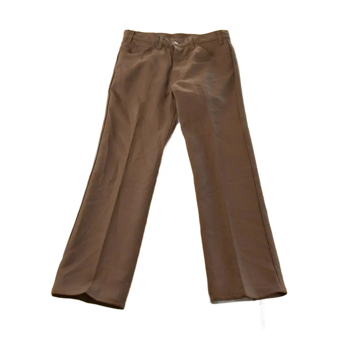 Vintage 1960s Levi's Slacks: Men's Brown Flare Pants, 32x30 Made in USA from propervintagecanada