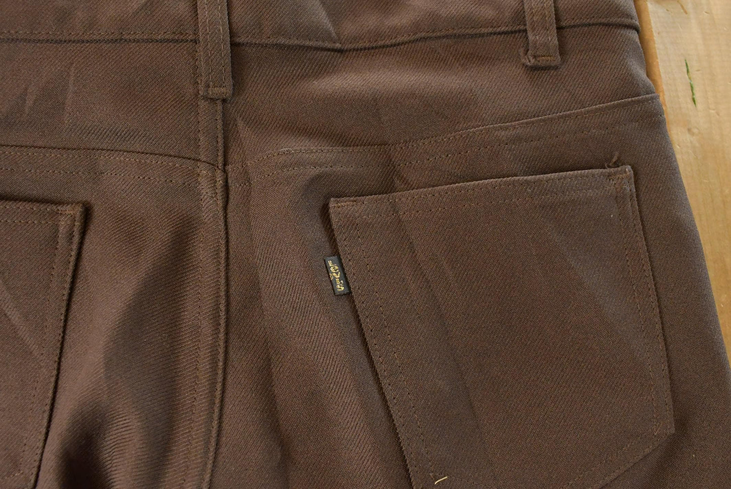Vintage 1960s Levi's Slacks: Men's Brown Flare Pants, 32x30 Made in USA from propervintagecanada