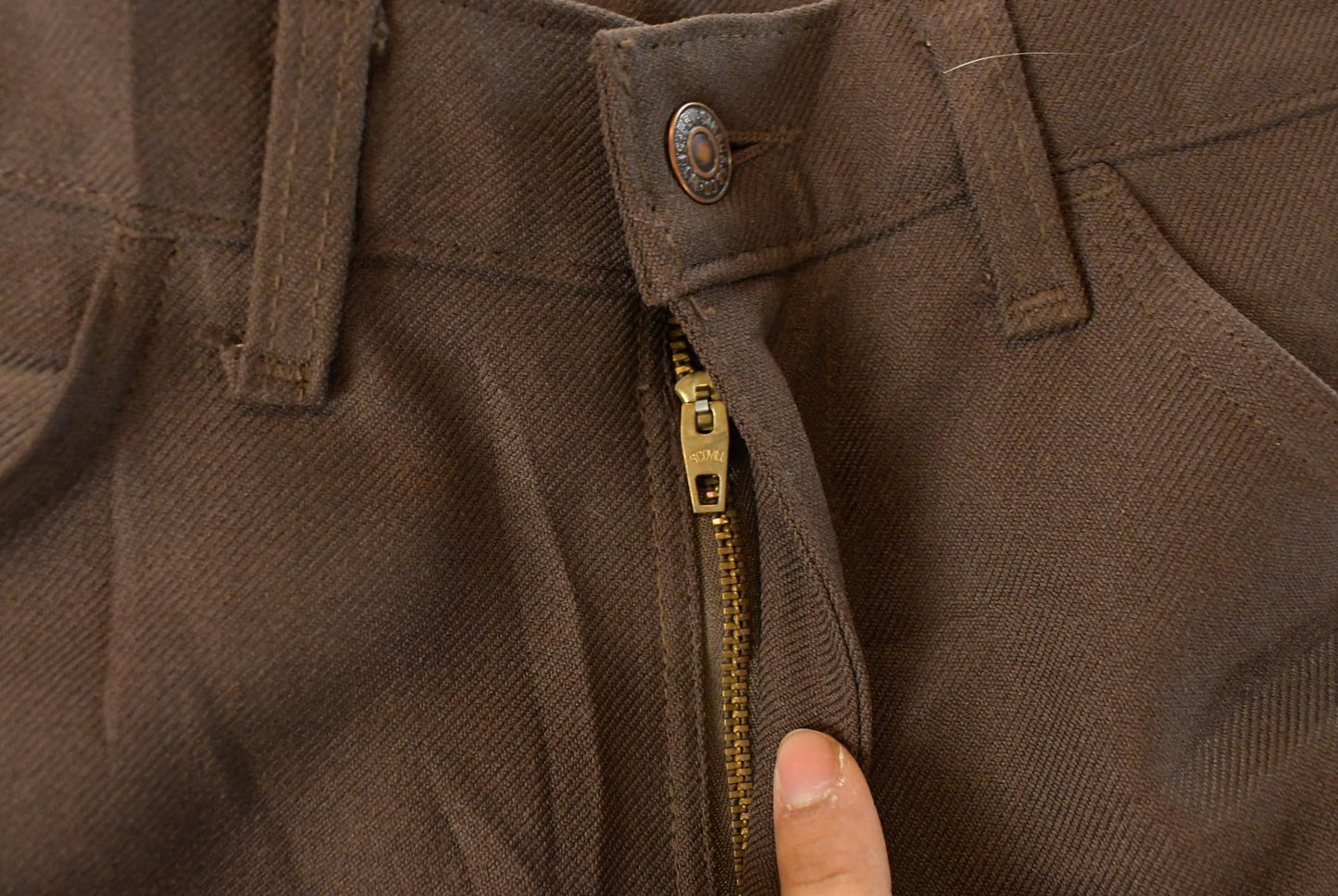 Vintage 1960s Levi's Slacks: Men's Brown Flare Pants, 32x30 Made in USA from propervintagecanada