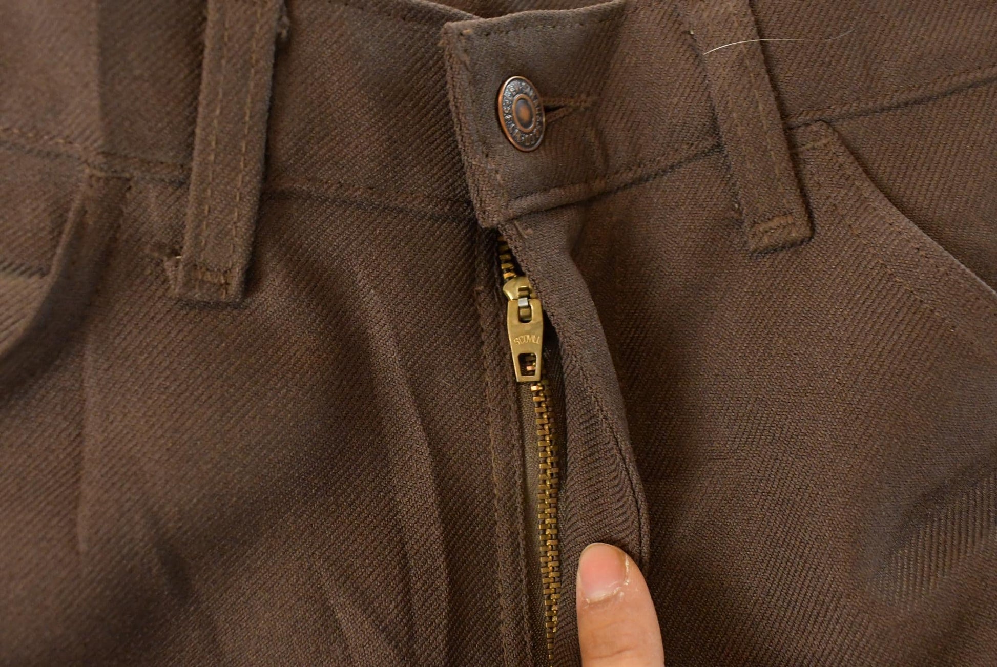 Vintage 1960s Levi's Slacks: Men's Brown Flare Pants, 32x30 Made in USA from propervintagecanada