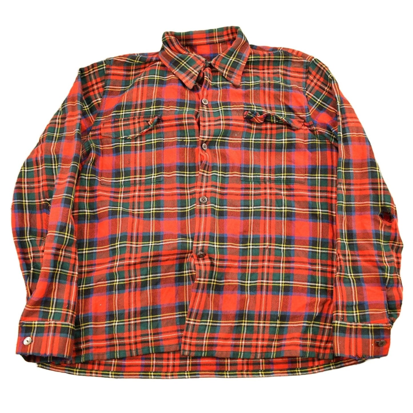 Vintage 1960s Lochan Authentic Tartan Plaid Flannel Button Up Shirt Men's MMen's Medium from propervintagecanada