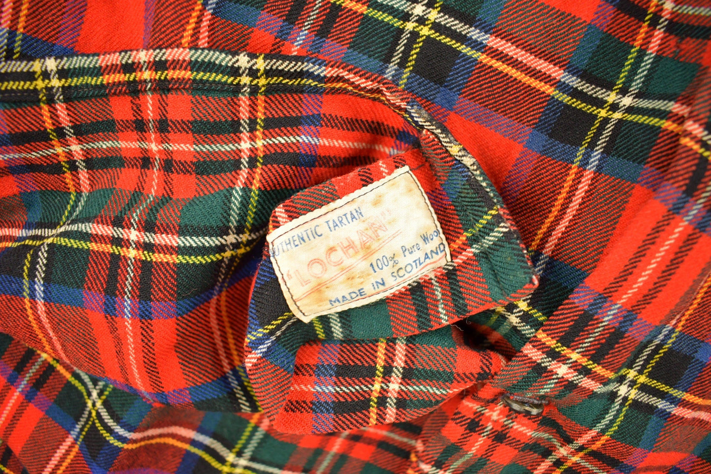 Vintage 1960s Lochan Authentic Tartan Plaid Flannel Button Up Shirt Men's MMen's Medium from propervintagecanada