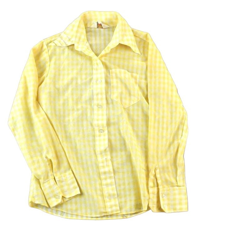 Vintage 1960s Lucerne Plaid Button Up Shirt Men's Small from propervintagecanada