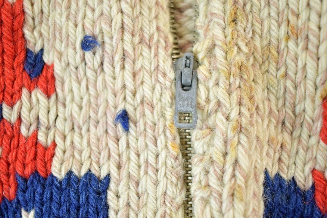 Vintage 1960s Marching Band Wool Knit Full Zip Sweater Youth S from propervintagecanada