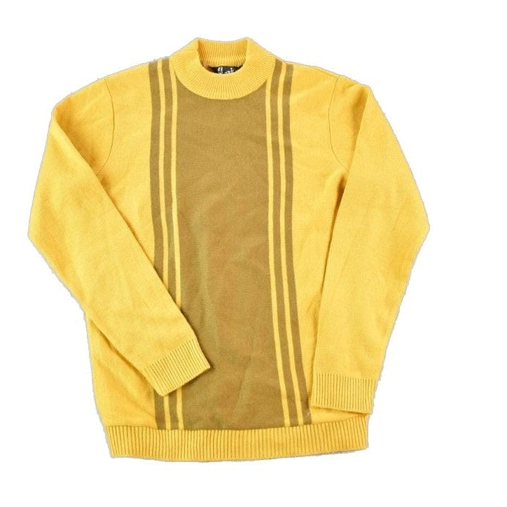 Vintage 1960s Marien Knit Abstract Pattern Crewneck Sweater Men's Small from propervintagecanada