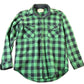 Vintage 1960s Melton Plaid Button Up Shirt Mens L from propervintagecanada