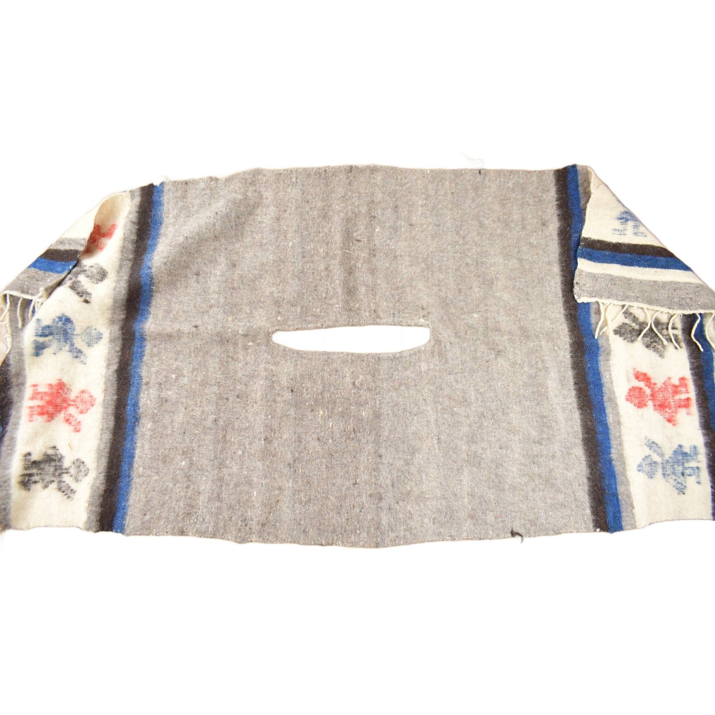 Vintage 1960s Mexican Rug Knit Poncho from propervintagecanada