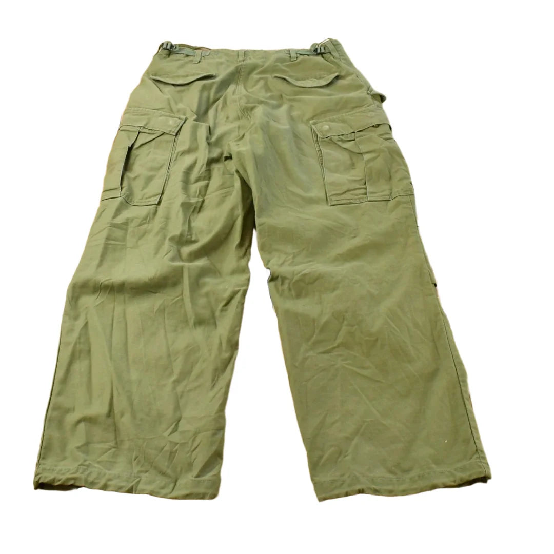 Vintage 1960s Military Army Cargo Field Trousers Olive Drab Pants Men's 32 x 28 from propervintagecanada