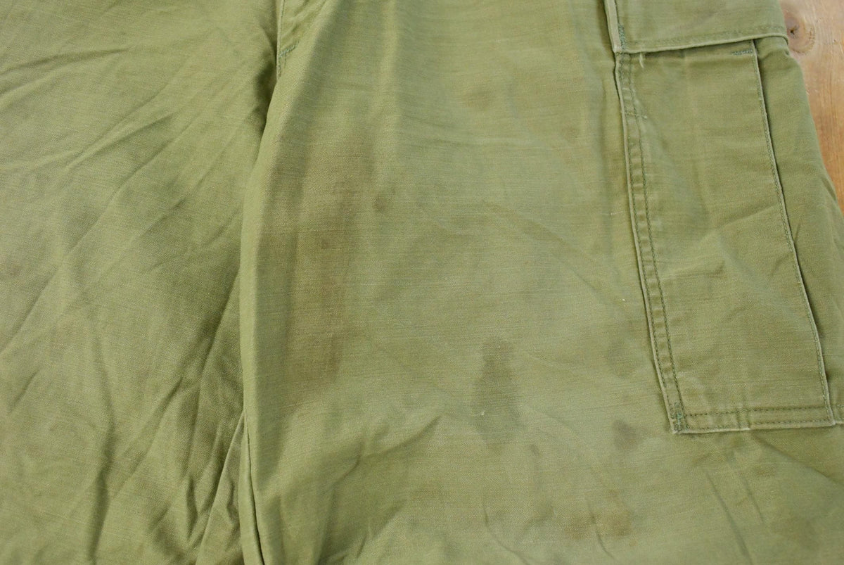 Vintage 1960s Military Army Cargo Field Trousers Olive Drab Pants Men's 32 x 28 from propervintagecanada