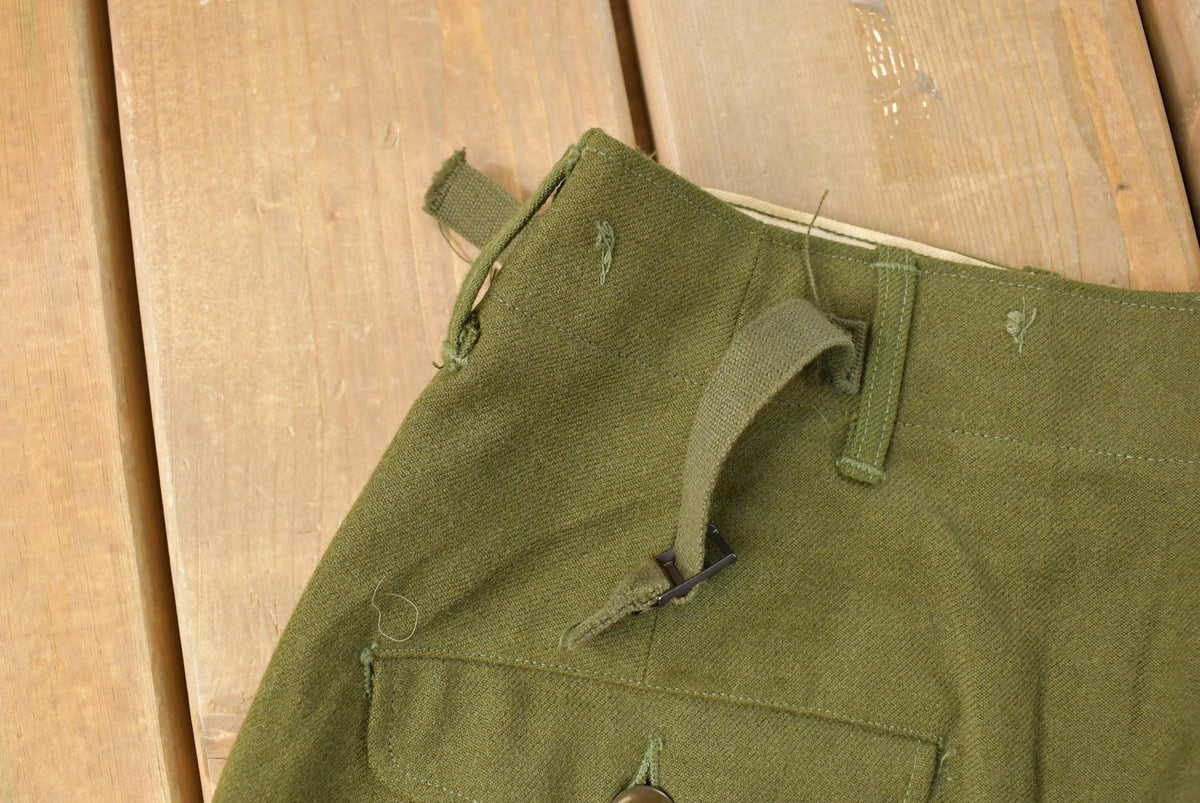 Vintage 1960s Military Army Cargo Field Trousers Olive Drab Pants Men's 35 x 31 from propervintagecanada