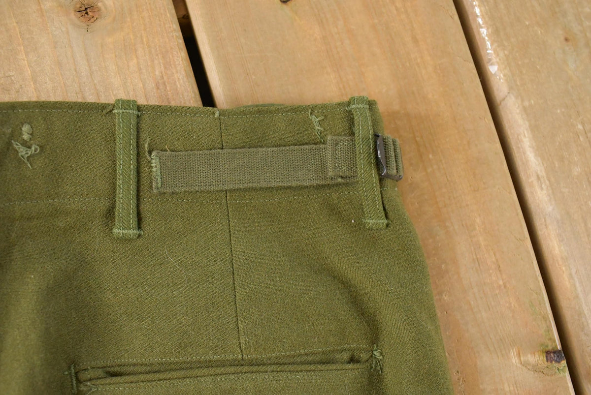Vintage 1960s Military Army Cargo Field Trousers Olive Drab Pants Men's 35 x 31 from propervintagecanada