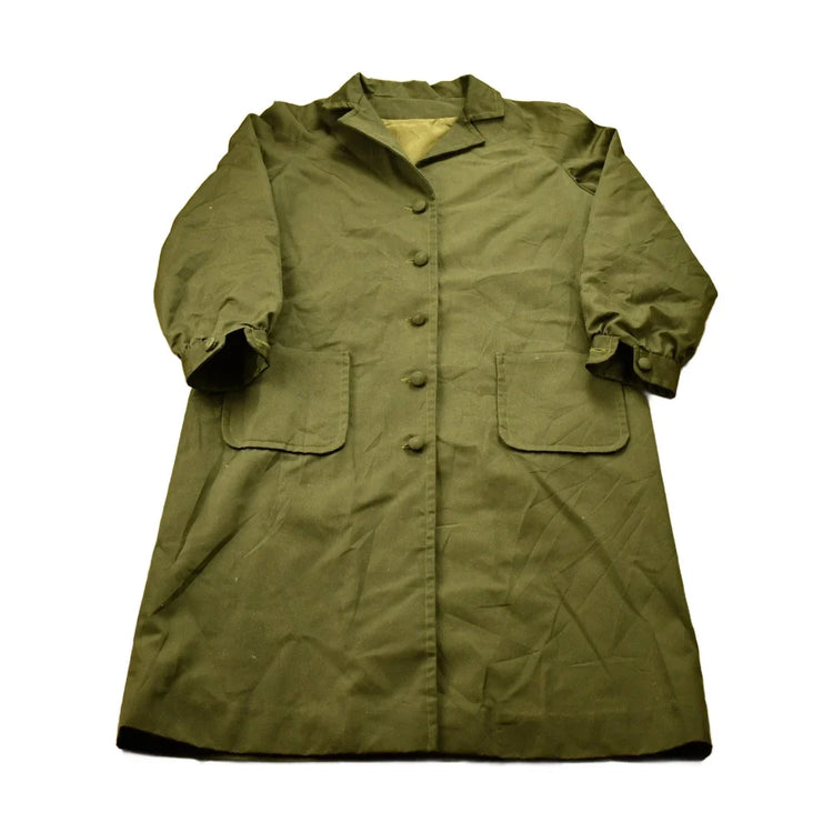 Vintage 1960s Military Button Up Overcoat Men's Small from propervintagecanada