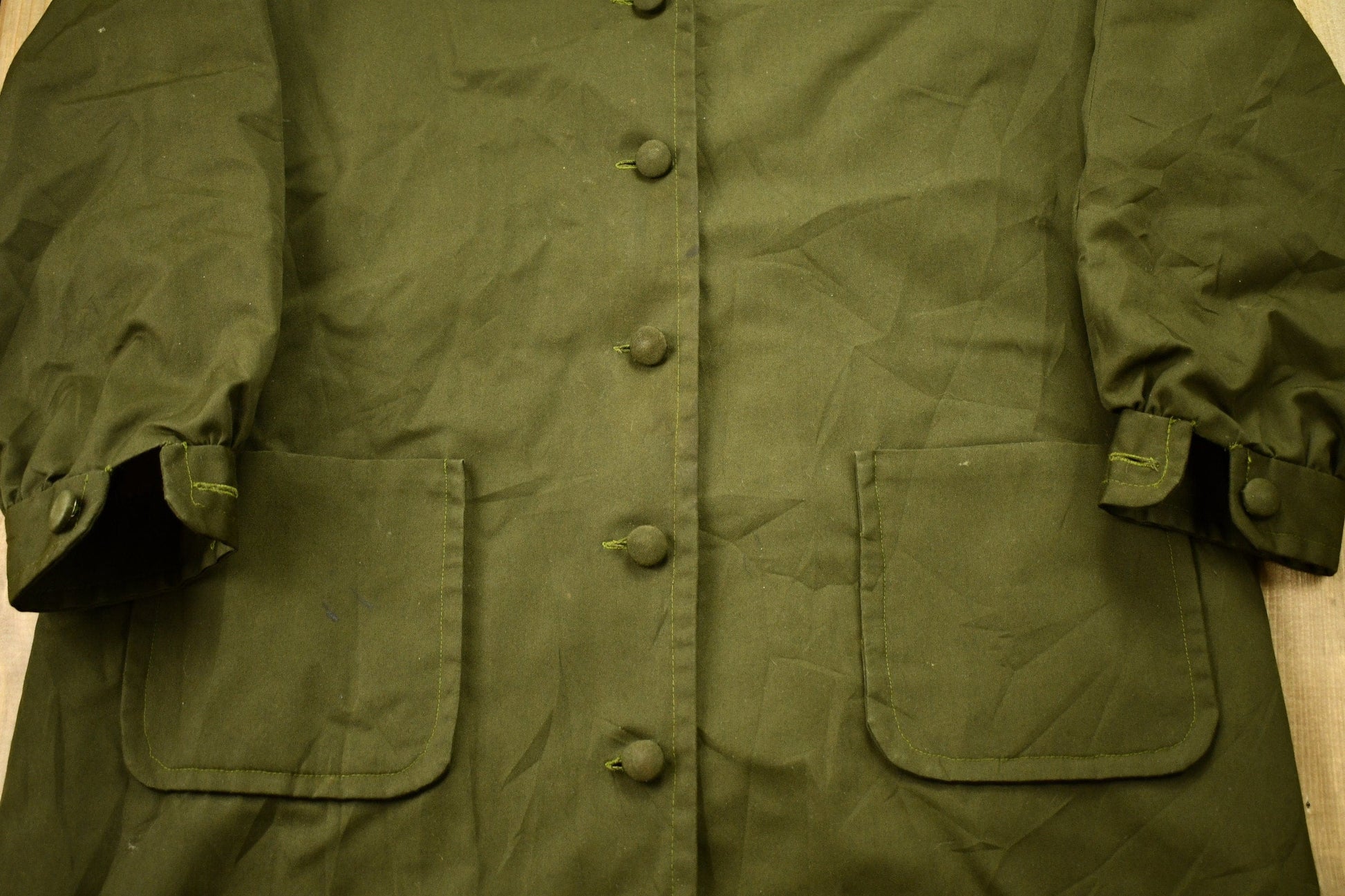 Vintage 1960s Military Button Up Overcoat Men's Small from propervintagecanada