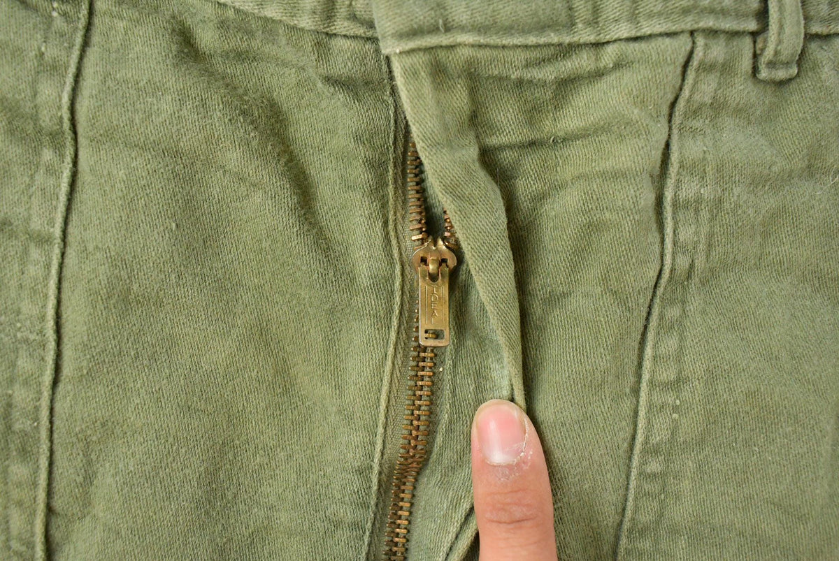 Vintage 1960s Military OG-107 Sateen Fatigue Pants Men's 34 x 27 from propervintagecanada