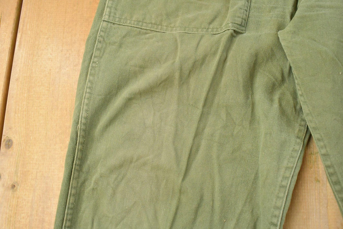 Vintage 1960s Military OG-107 Sateen Fatigue Pants Men's 34 x 27 from propervintagecanada