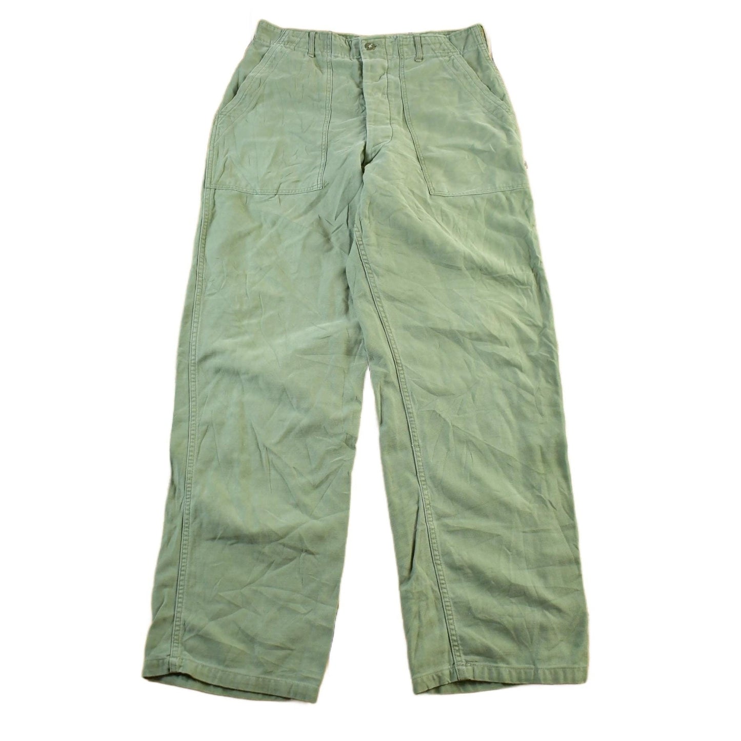 Vintage 1960s Military OG-107 Sateen Fatigue Pants Men's Medium 31 x 31 from propervintagecanada