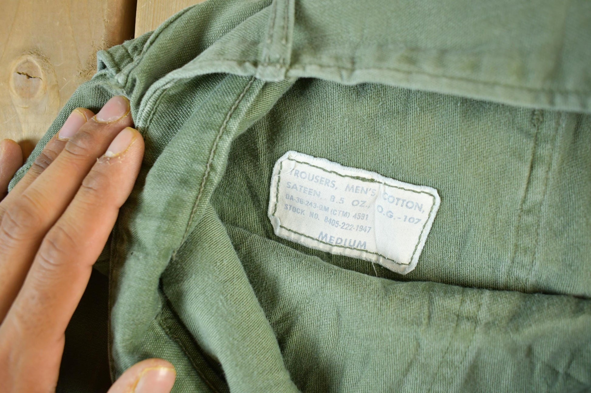 Vintage 1960s Military OG-107 Sateen Fatigue Pants Men's Medium 31 x 31