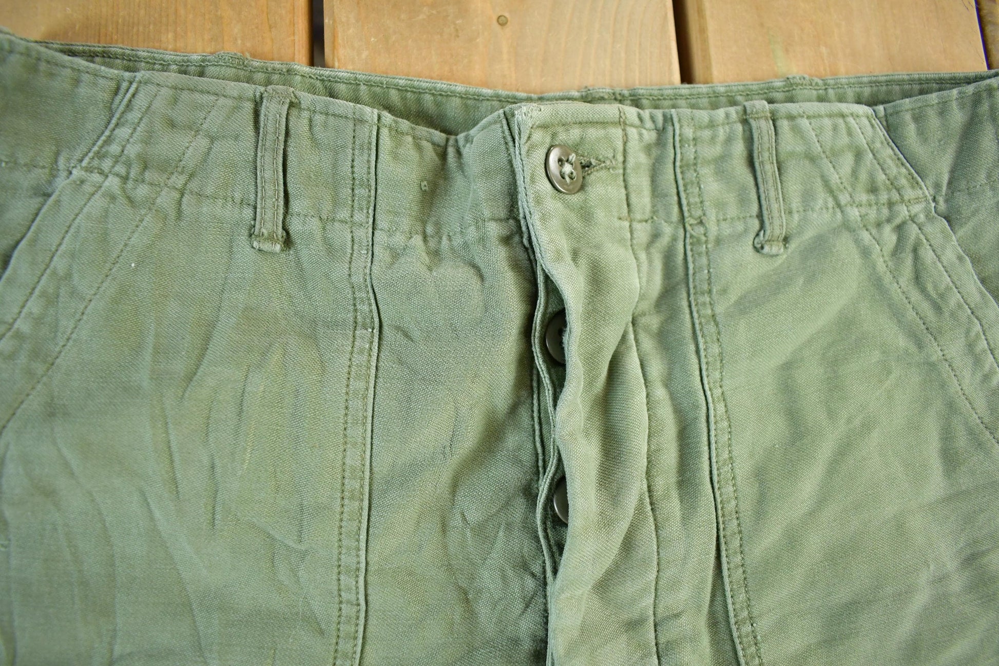 Vintage 1960s Military OG-107 Sateen Fatigue Pants Men's Medium 31 x 31