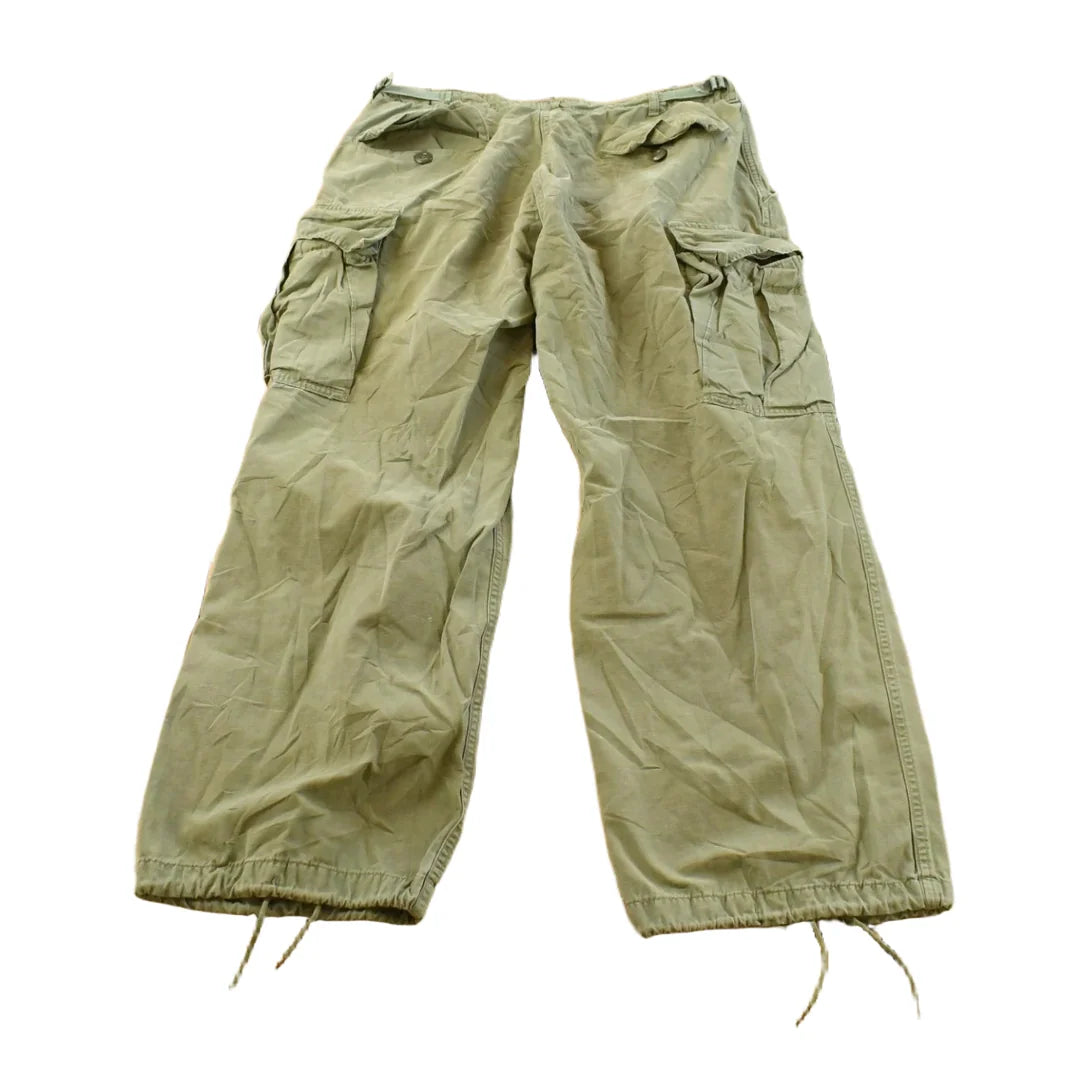 Vintage 1960s Military OG-107 Starched Sateen Fatigue Cargo Pants Men's 32 x 29 from propervintagecanada