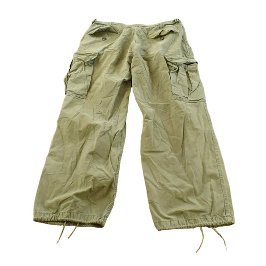 Vintage 1960s Military OG-107 Starched Sateen Fatigue Cargo Pants Men's 32 x 29 from propervintagecanada