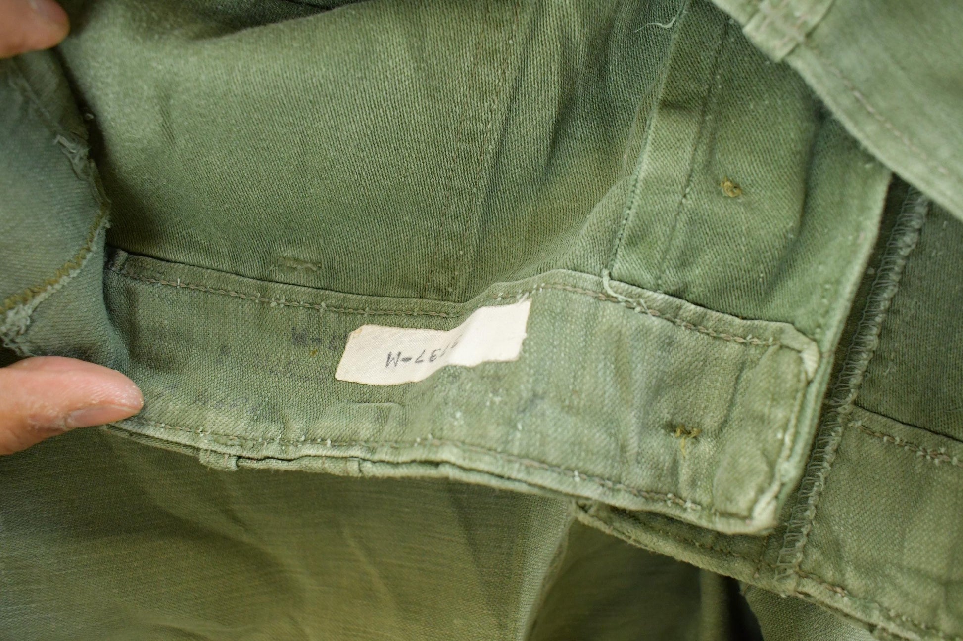 Vintage 1960s Military OG-107 Starched Sateen Fatigue Pants Men's 32 x 31 from propervintagecanada