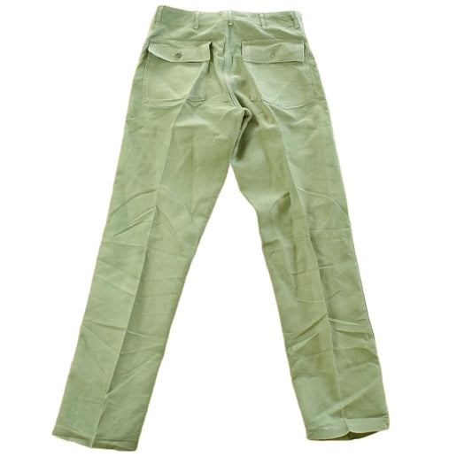 Vintage 1960s Military OG-107 Starched Sateen Fatigue Pants Men's 32 x 31 from propervintagecanada