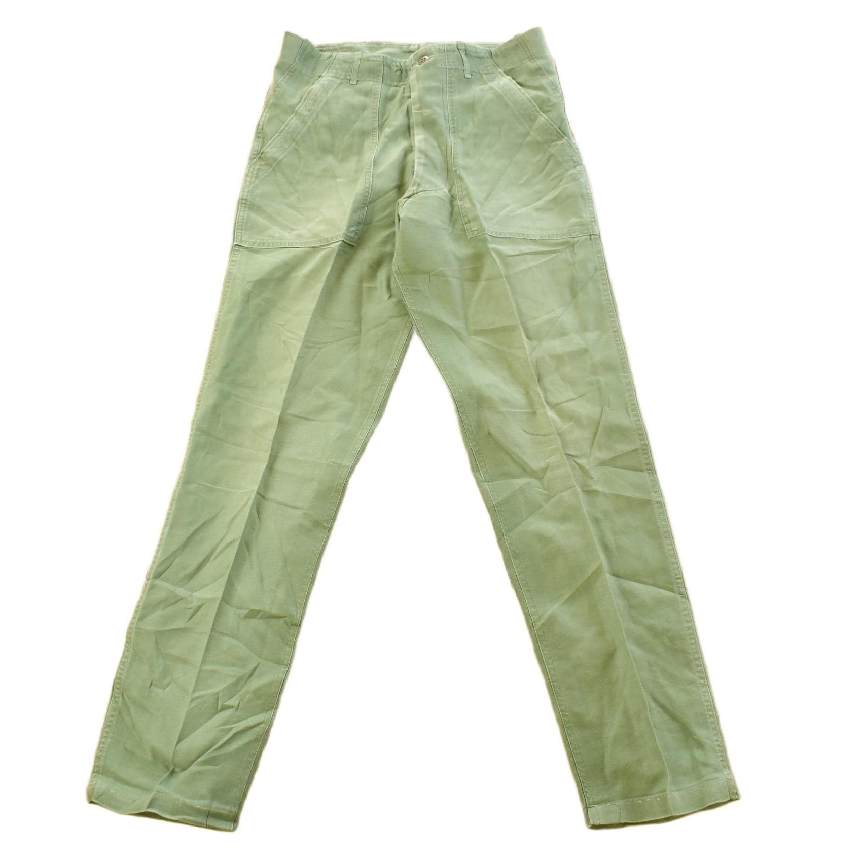 Vintage 1960s Military OG-107 Starched Sateen Fatigue Pants Men's 32 x 31 from propervintagecanada