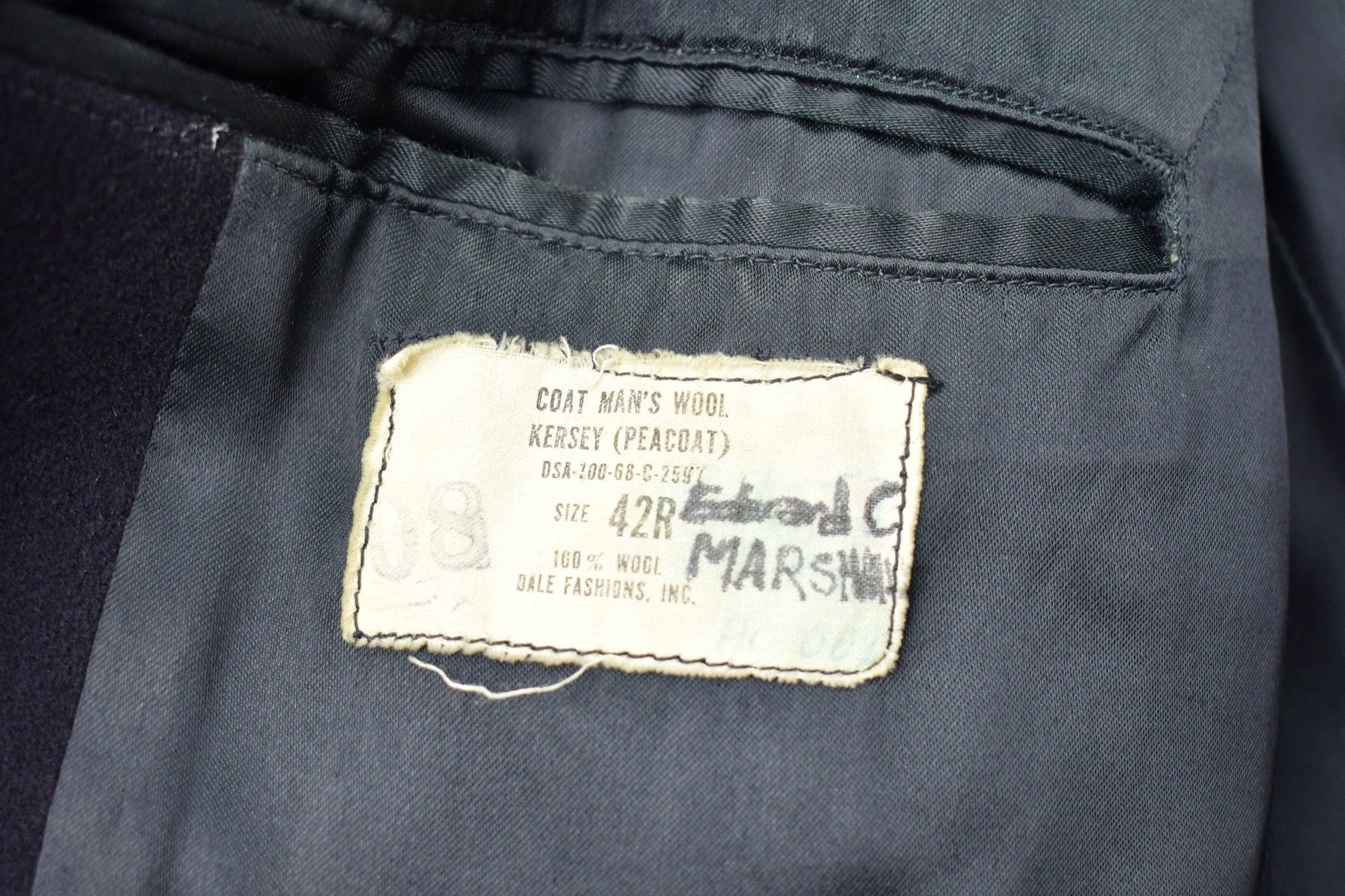 Vintage 1960s Military Wool Pea Coat from propervintagecanada