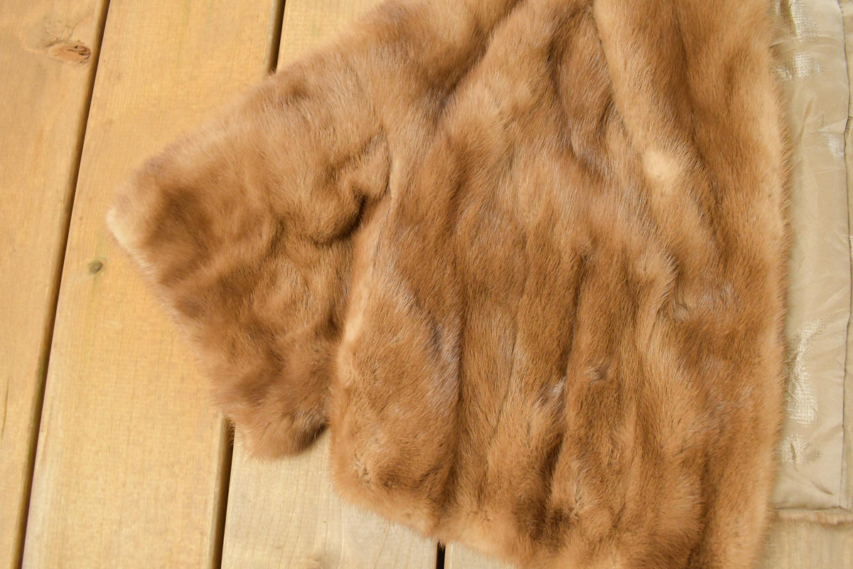 Vintage 1960s Mink Fur Cropped Jacket Women's XS from propervintagecanada