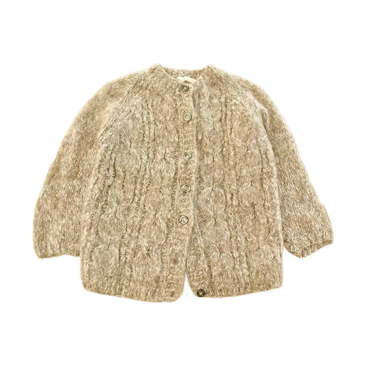 Vintage 1960s Montgomery Ward Hand Knit Mohair Wool Cardigan Sweater Women's S from propervintagecanada