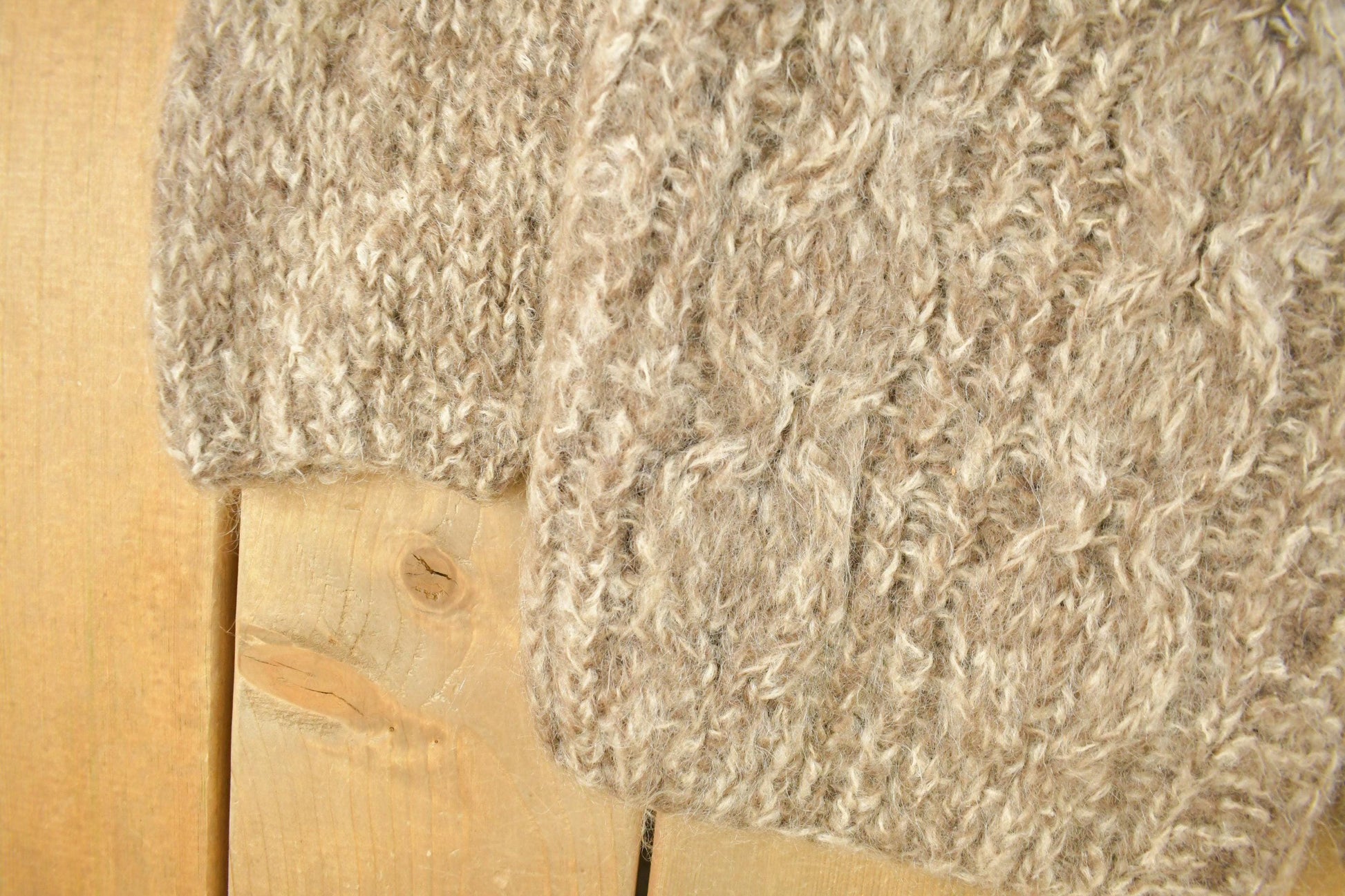 Vintage 1960s Montgomery Ward Hand Knit Mohair Wool Cardigan Sweater Women's S from propervintagecanada