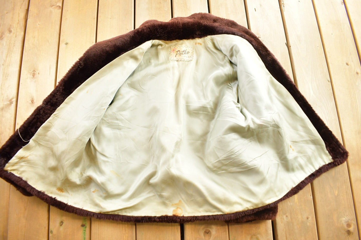 Vintage 1960s Mouton Fur Coat Adult S-M Men's Small from propervintagecanada