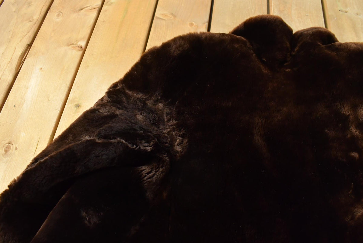 Vintage 1960s Mouton Fur Coat Wool Lining Adult L from propervintagecanada
