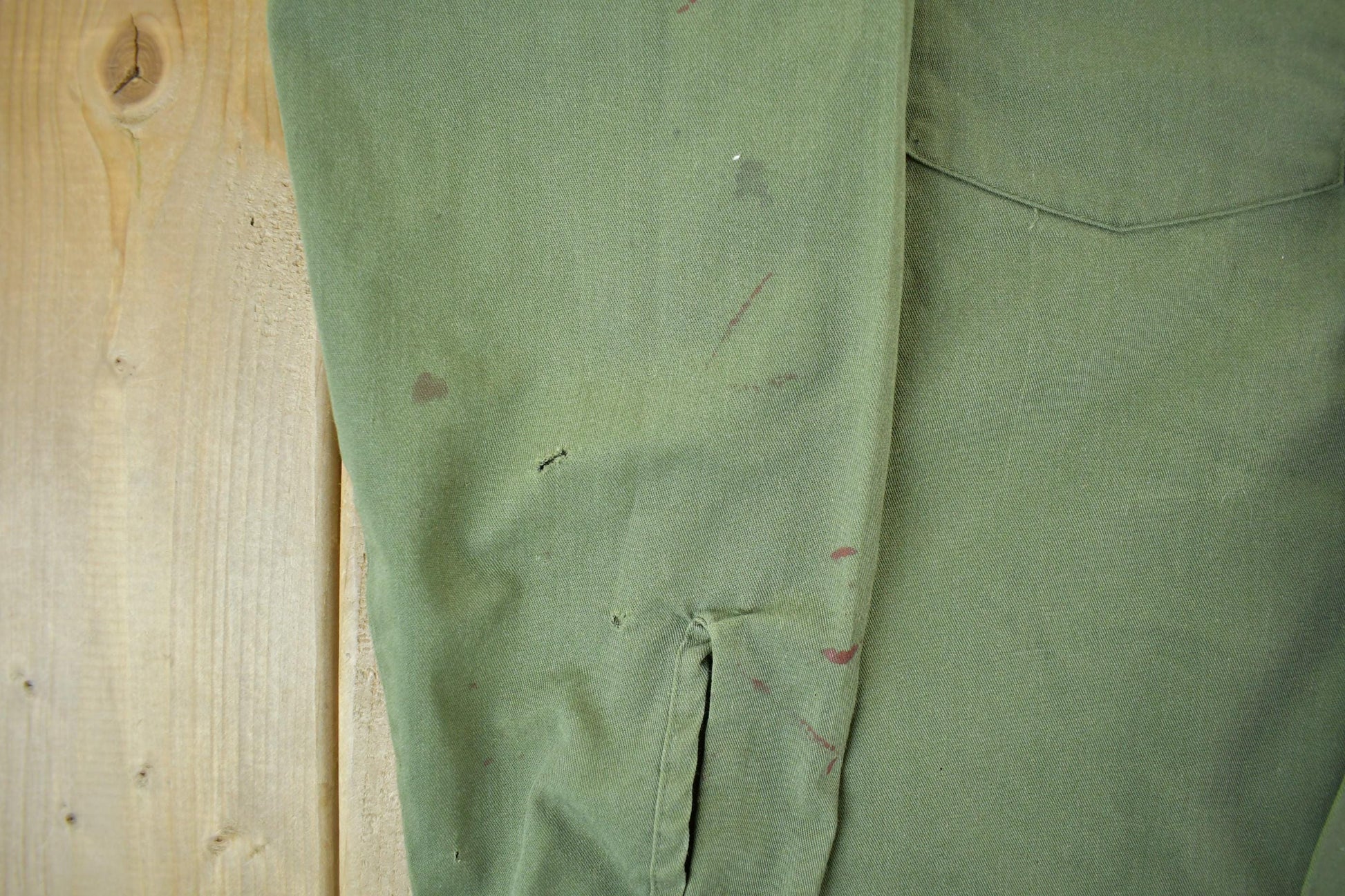 Vintage 1960s OG-107 Military Sateen Shirt Men's Large from propervintagecanada