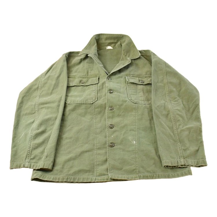 Vintage 1960s OG-107 Military Sateen Shirt Men's M from propervintagecanada
