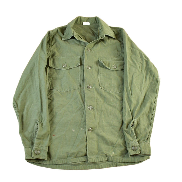 Vintage 1960s OG-107 Military Sateen Shirt Men's Medium from propervintagecanada