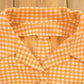 Vintage 1960s Orange Gingham Full Button-Up Shirt Men's S from propervintagecanada