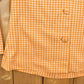 Vintage 1960s Orange Gingham Full Button-Up Shirt Men's S from propervintagecanada