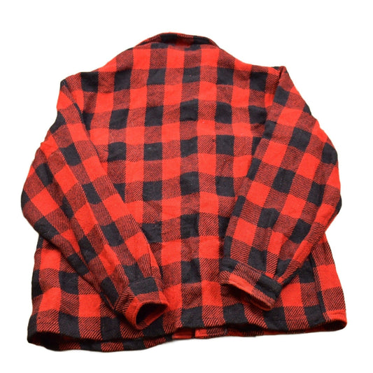 Vintage 1960s Outdoor World Plaid Flannel Button Up Shirt Men's M from propervintagecanada
