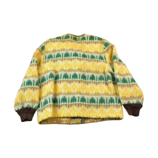 Vintage 1960s Patterned Mohair Cardigan Sweater from propervintagecanada