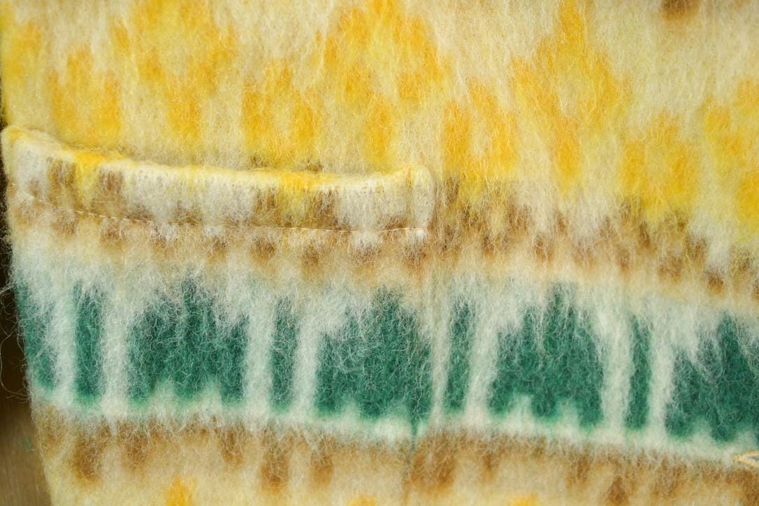 Vintage 1960s Patterned Mohair Cardigan Sweater from propervintagecanada