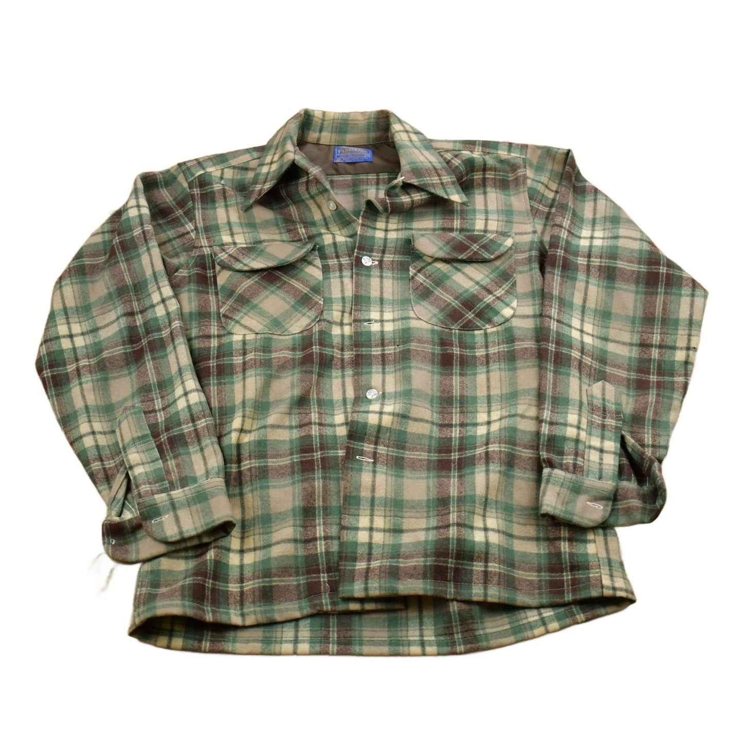 Vintage 1960s Pendleton 100% Wool Button Up Shirt Men's Medium from propervintagecanada