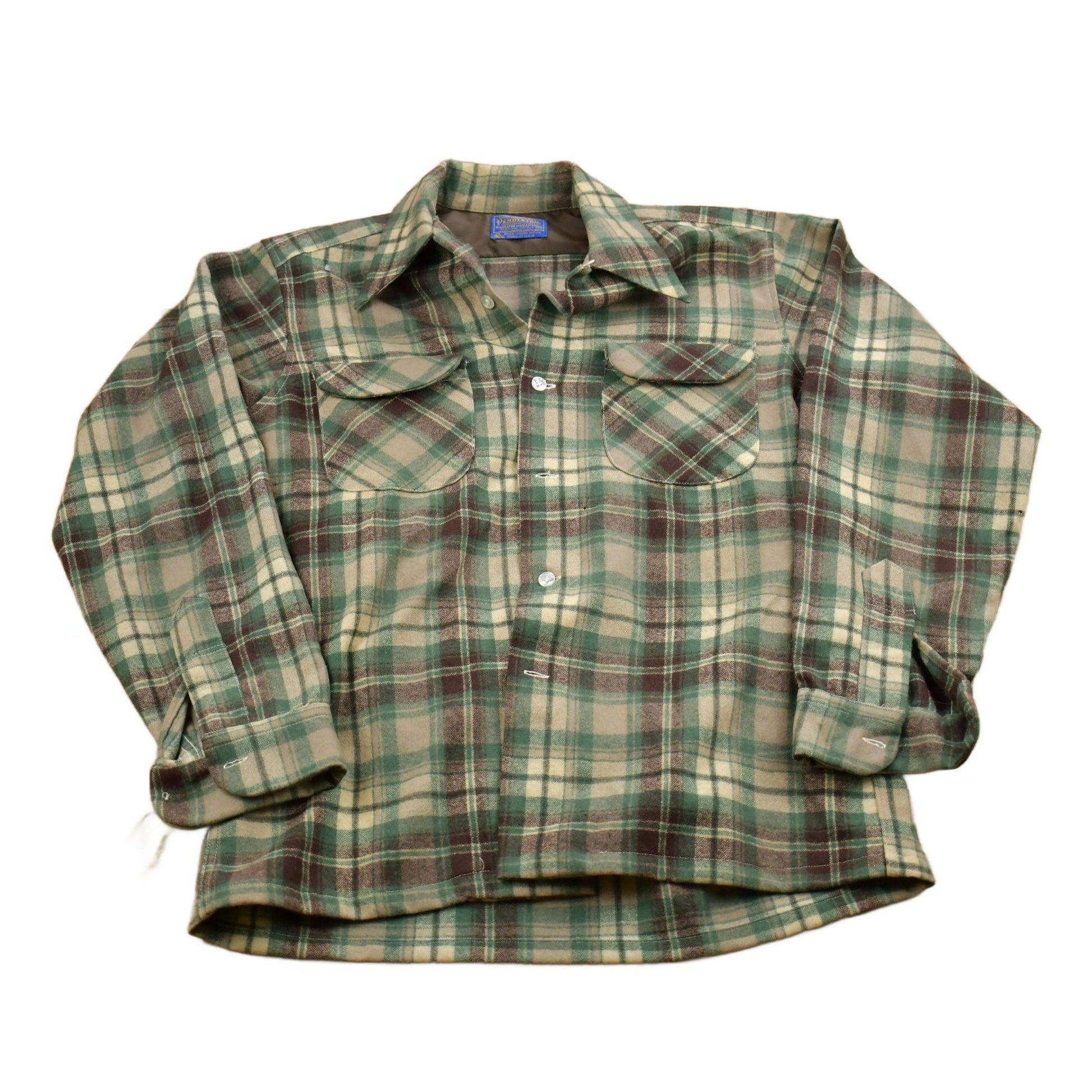 Vintage 1960s Pendleton 100% Wool Button Up Shirt Men's Medium from propervintagecanada