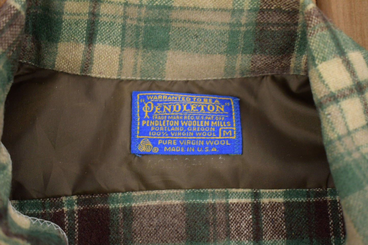 Vintage 1960s Pendleton 100% Wool Button Up Shirt Men's Medium from propervintagecanada