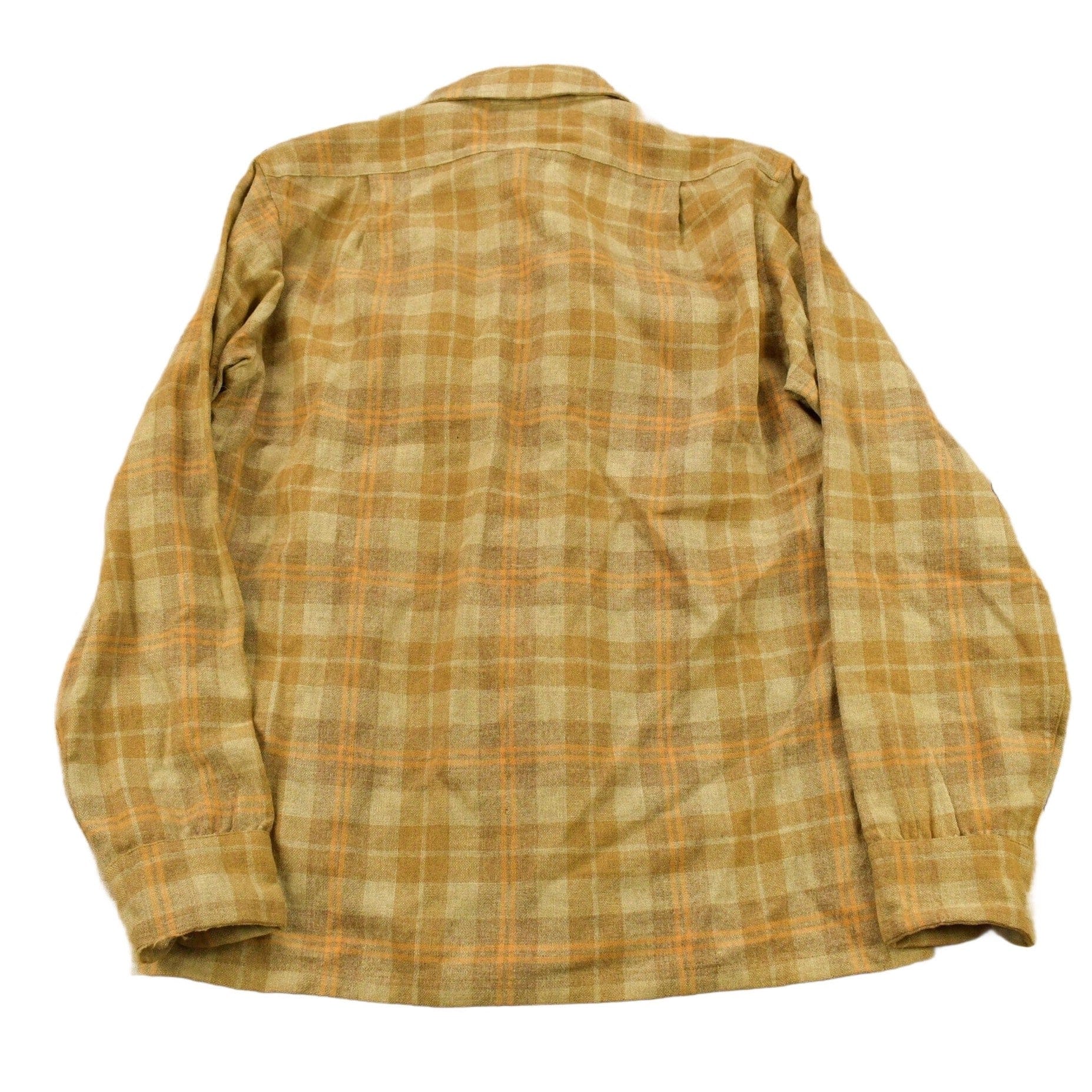 Vintage 1960s Pendleton Plaid Button Up Board Shirt Men's S from propervintagecanada